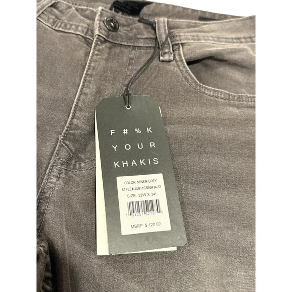 NWT The Perfect Jean NYC Slim Fit Stretch‎ Pants Men's 32x34 Miner Gray - Picture 8 of 14